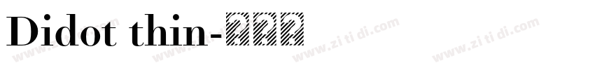 Didot thin字体转换